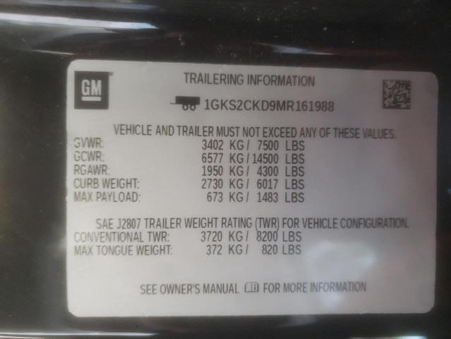 2021 GMC YUKON AT4 1GKS2CKD9MR161988