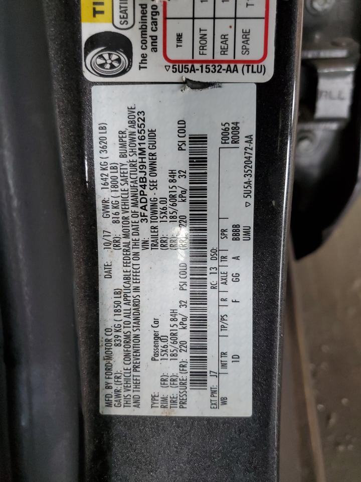 3FADP4BJ9HM165523 FORD FIESTA 2017
