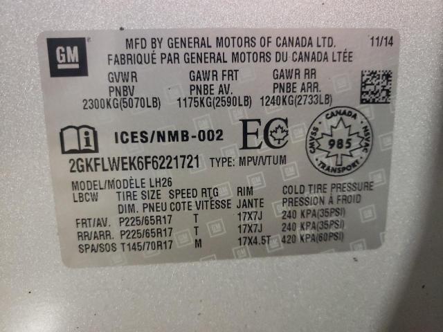 2GKFLWEK6F6221721 GMC Terrain Sle