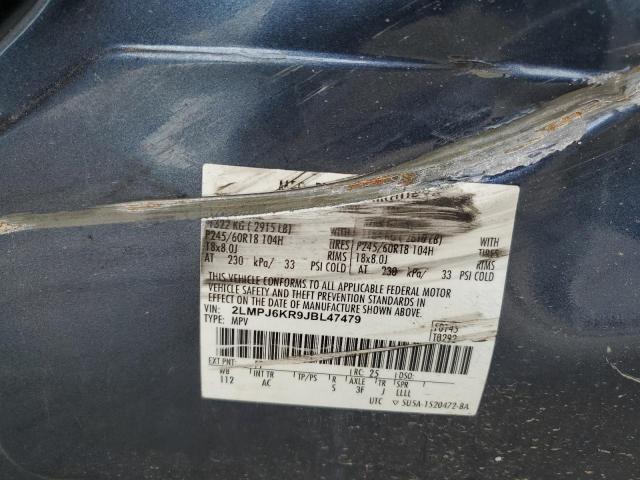 2018 LINCOLN MKX SELECT 2LMPJ6KR9JBL47479