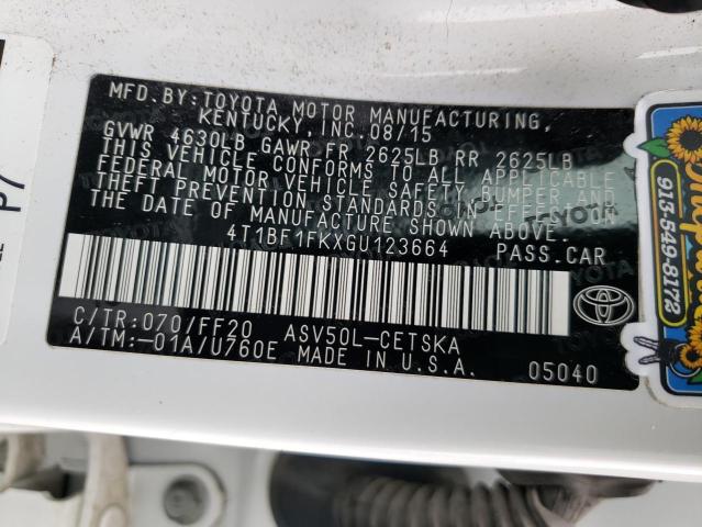2016 TOYOTA CAMRY LE - 4T1BF1FKXGU123664