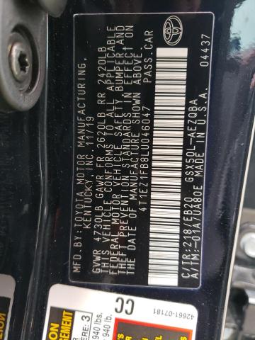 2020 TOYOTA AVALON XSE 4T1EZ1FB8LU046047