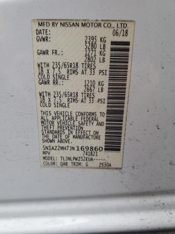 2018 NISSAN MURANO S - 5N1AZ2MH7JN169860