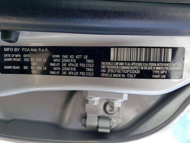 2016 FIAT 500X TREKK ZFBCFXET0GP332426