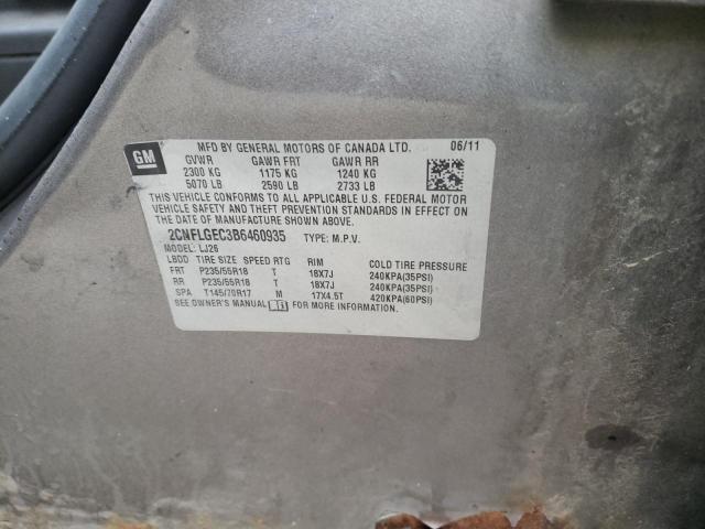 2011 Chevrolet Equinox Ltz VIN: 2CNFLGEC3B6460935 Lot: 49168544