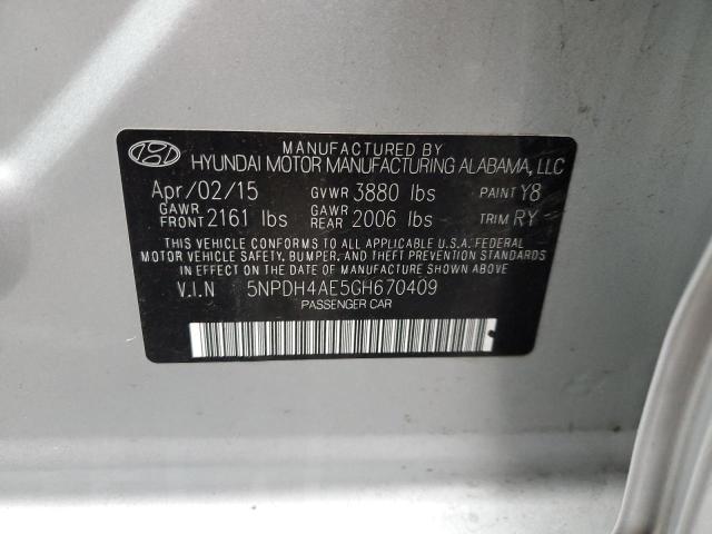 2016 HYUNDAI ELANTRA SE - 5NPDH4AE5GH670409