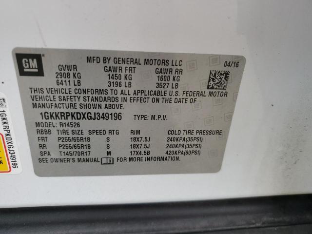 2016 GMC ACADIA SLE - 1GKKRPKDXGJ349196