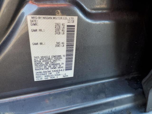 2019 NISSAN ALTIMA S - 1N4BL4BV3KC166942