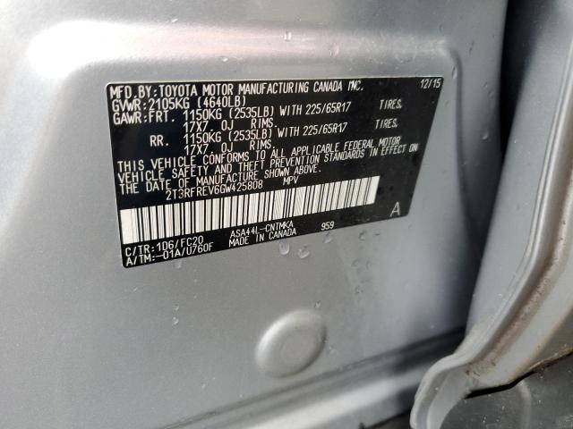 2016 TOYOTA *UNKNOWN* - 2T3RFREV6GW425808