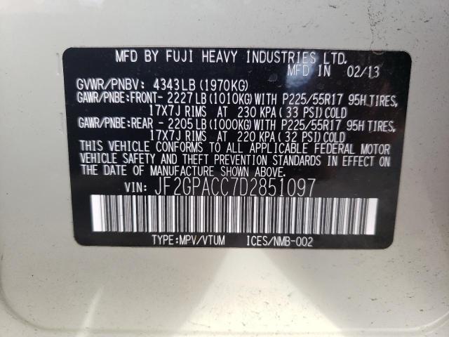JF2GPACC7D2851097 Subaru Xv Crosstrek 2.0 Premium