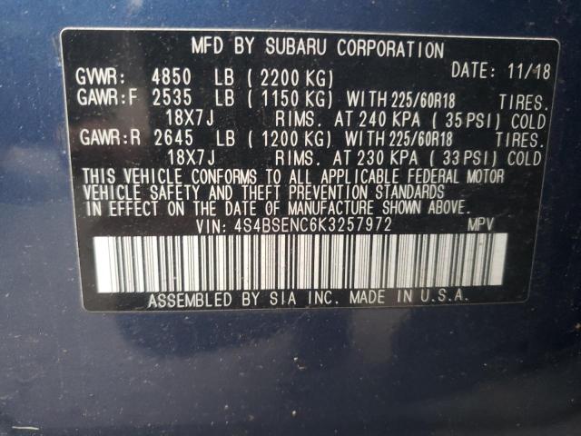 4S4BSENC6K3257972 Subaru Outback 3.6r Limited