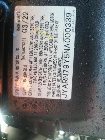 2022 YAMAHA MTN1000 C - JYARN79Y5NA000339