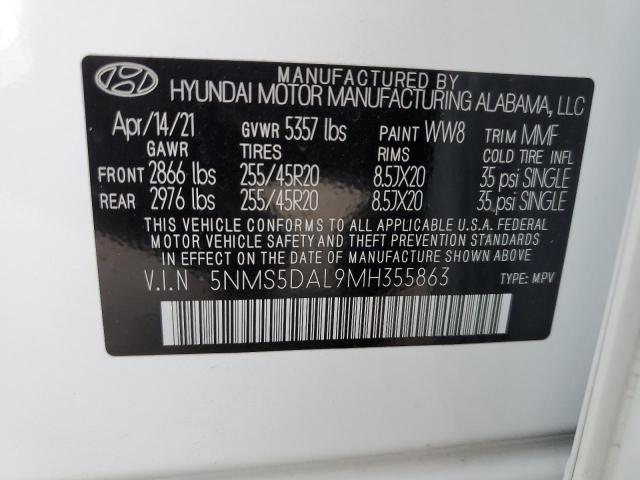 2021 HYUNDAI SANTA FE C 5NMS5DAL9MH355863
