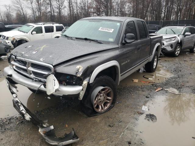 Salvage cars for sale from Copart Waldorf, MD: 2002 Dodge Dakota Quad SLT