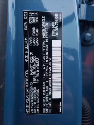 2022 VOLVO C40 P8 REC YV4ED3GB6N2002492