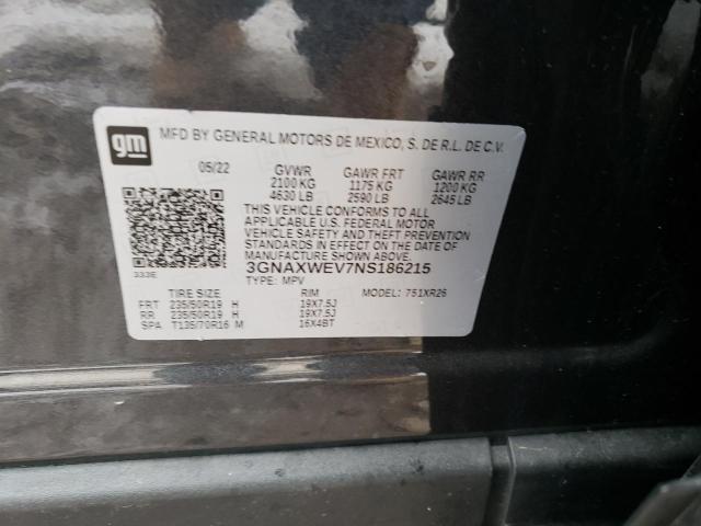 2022 CHEVROLET EQUINOX RS - 3GNAXWEV7NS186215