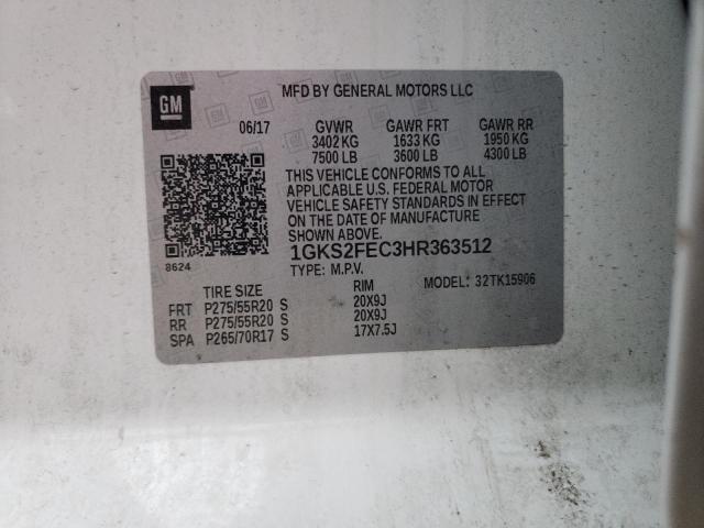 2017 GMC YUKON XL K - 1GKS2FEC3HR363512