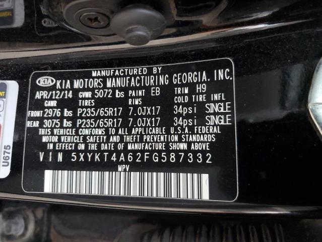 5XYKT4A62FG587332 KIA SORENTO LX