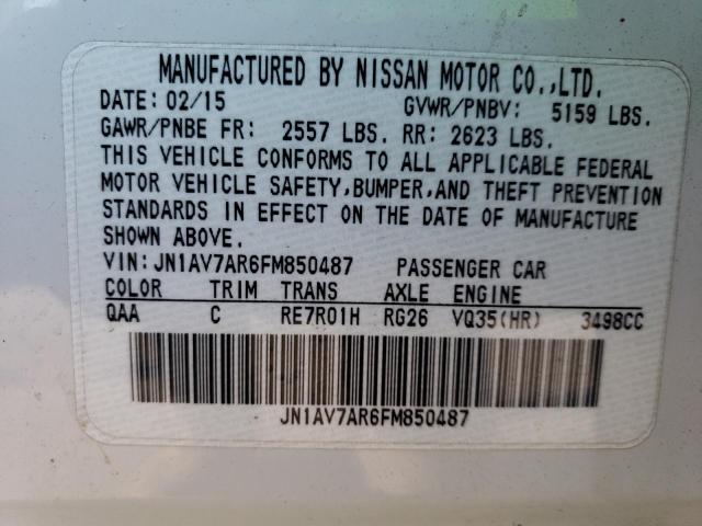 2015 INFINITI Q50 HYBRID - JN1AV7AR6FM850487