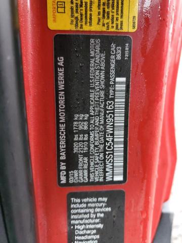 2015 MINI COOPER PAC WMWSS1C54FWN95163