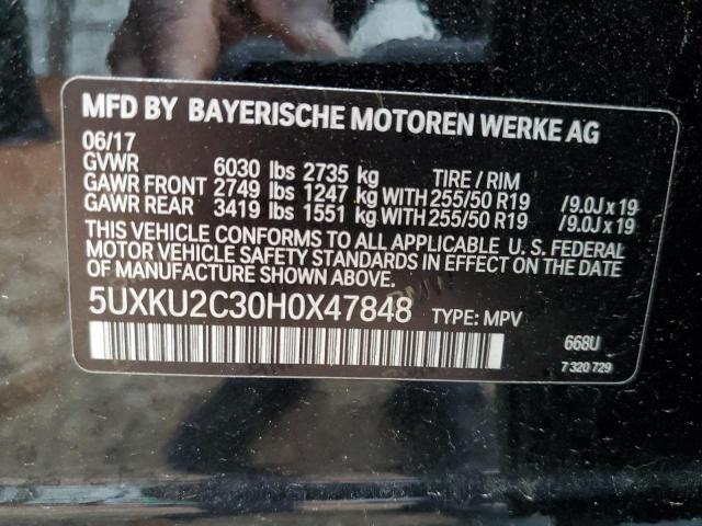 VIN 5UXKU2C30H0X47848 2017 BMW X6 no.14