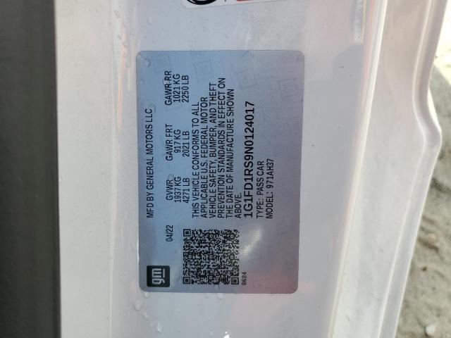 2022 CHEVROLET CAMARO LT - 1G1FD1RS9N0124017