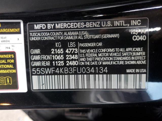 55SWF4KB3FU034134 2015 MERCEDES-BENZ C-CLASS, photo no. 12