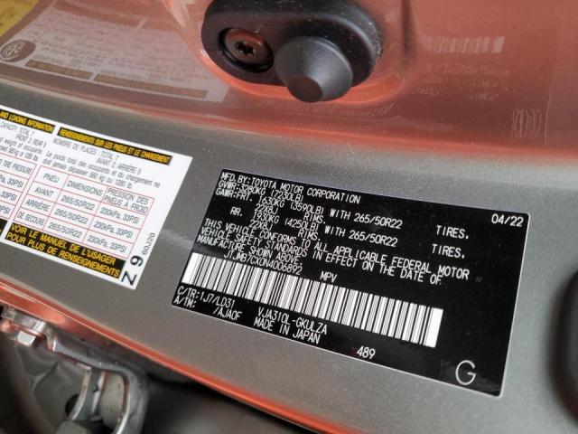 2022 LEXUS LX 600 BAS JTJMB7CX0N4006892