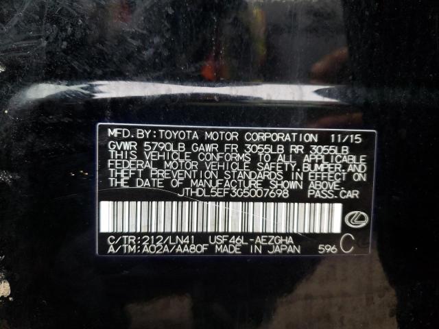 2016 LEXUS LS 460L JTHDL5EF3G5007698