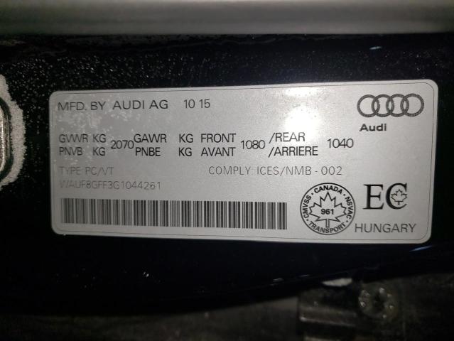 2016 AUDI S3 PRESTIG - WAUF8GFF3G1044261