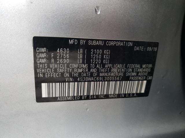 2020 SUBARU LEGACY 4S3BWAC69L3005567