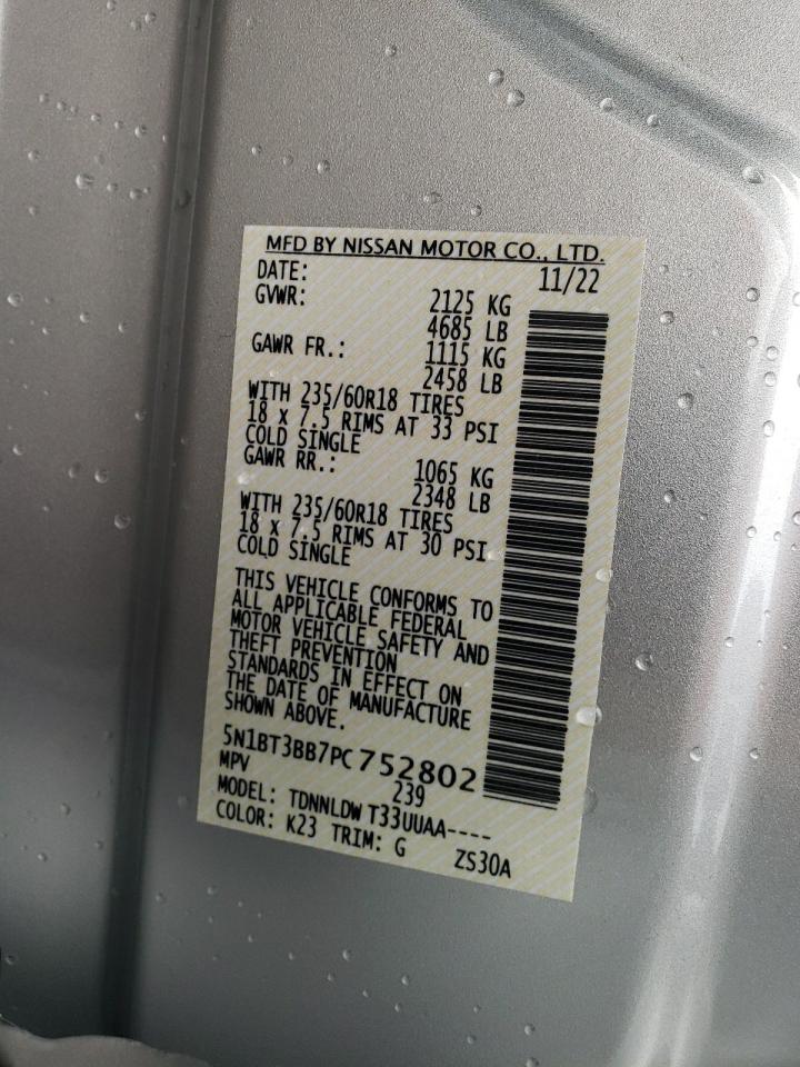 5N1BT3BB7PC752802 NISSAN ROGUE 2023