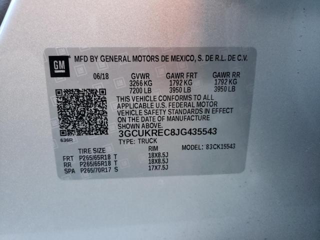 2018 CHEVROLET SILVERADO - 3GCUKREC8JG435543