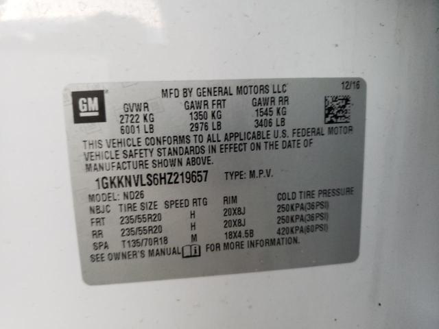 2017 GMC ACADIA ALL 1GKKNVLS6HZ219657