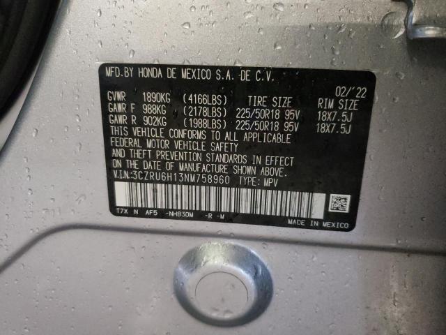 2022 HONDA HR-V SPORT - 3CZRU6H13NM758960