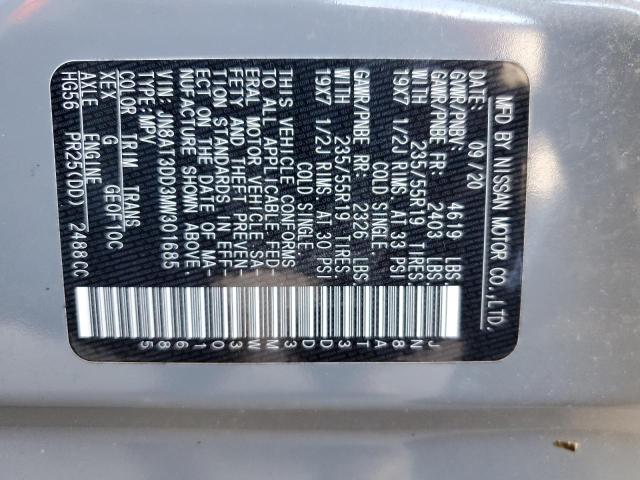 2021 NISSAN ROGUE PLAT JN8AT3DD3MW301685