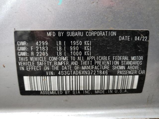 4S3GTAD6XN3721846 Subaru Impreza Premium