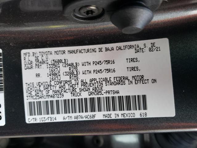 2021 TOYOTA TACOMA DOU - 3TMCZ5AN1MM407239