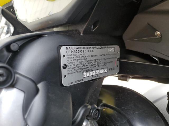 2022 APRILIA RS 660 ZD4KSUG03NS000655