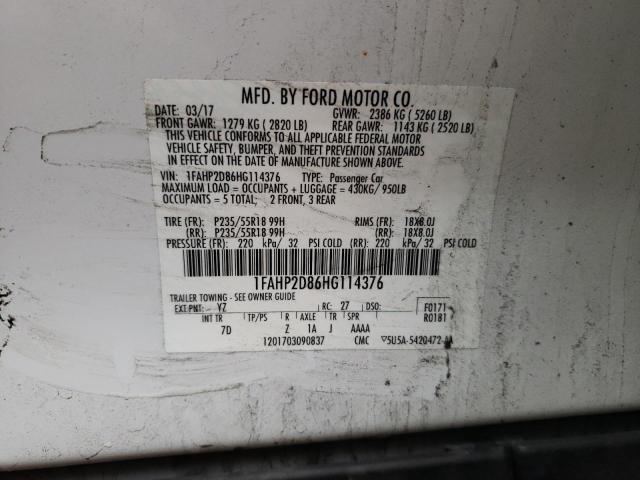 2017 FORD TAURUS SE - 1FAHP2D86HG114376