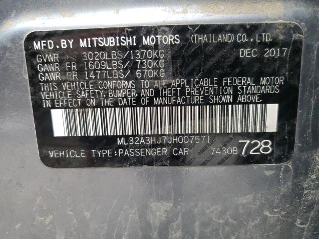 2018 MITSUBISHI MIRAGE ML32A3HJ7JH007571