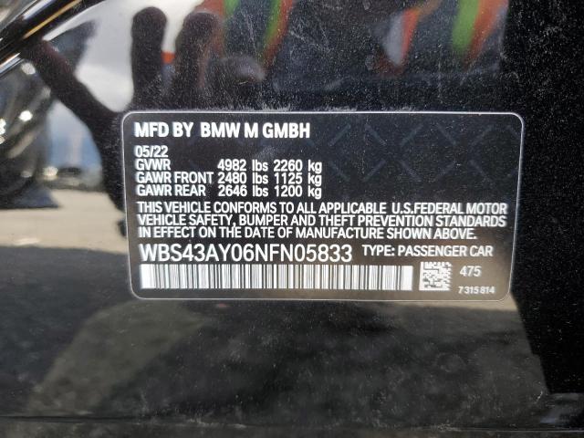 2022 BMW M3 COMPETI WBS43AY06NFN05833