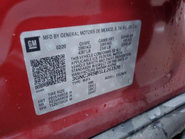2020 CHEVROLET TRAX PREMI 3GNCJRSB1LL261570