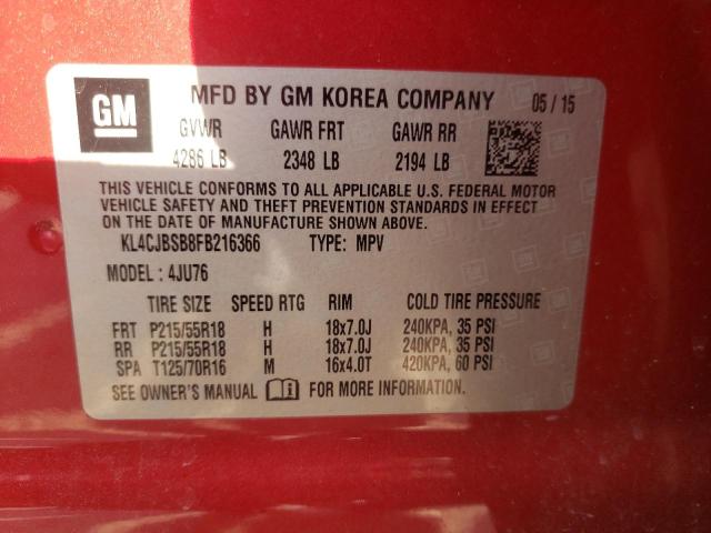 2015 BUICK ENCORE CON - KL4CJBSB8FB216366