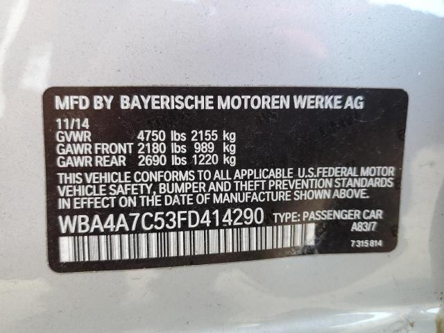 VIN WBA4A7C53FD414290 2015 BMW 4 SERIES no.12