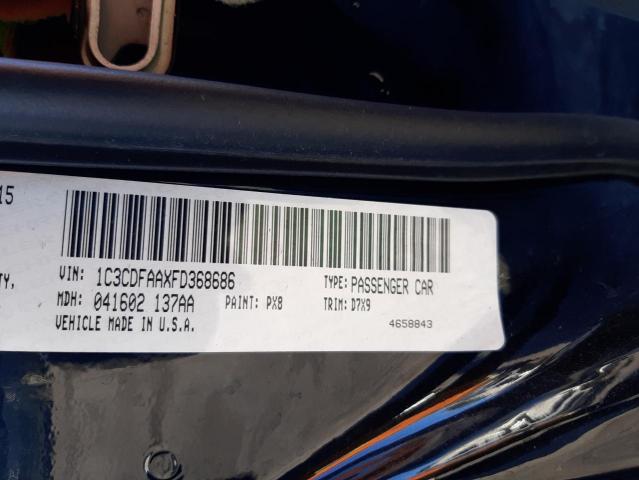 2015 DODGE DART 1C3CDFAAXFD368686