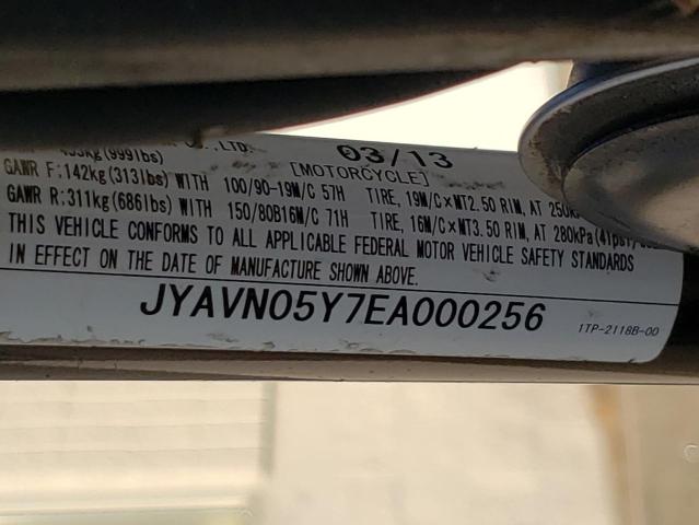 2014 YAMAHA XVS950 CU JYAVN05Y7EA000256