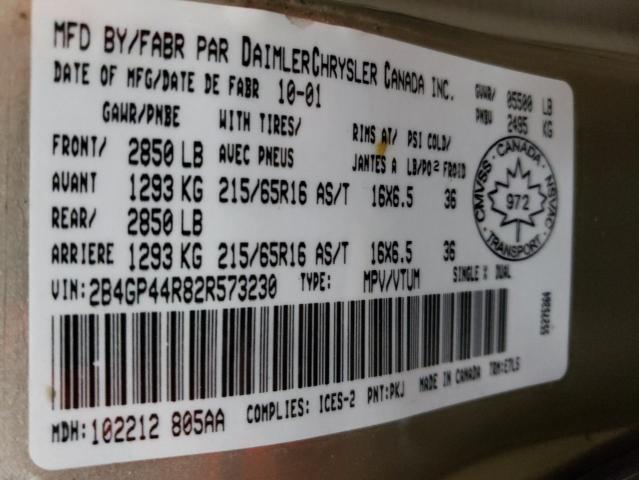 2B4GP44R82R573230 Dodge Grand Caravan Sport