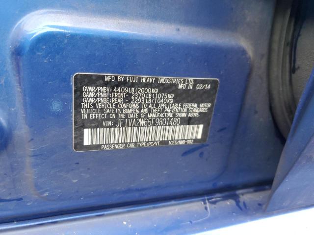 2015 SUBARU WRX STI LA JF1VA2W65F9801480