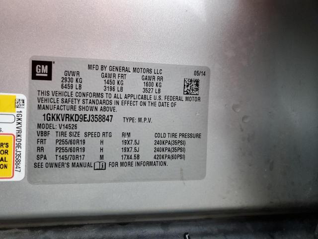 1GKKVRKD9EJ358847 GMC Acadia Slt-1